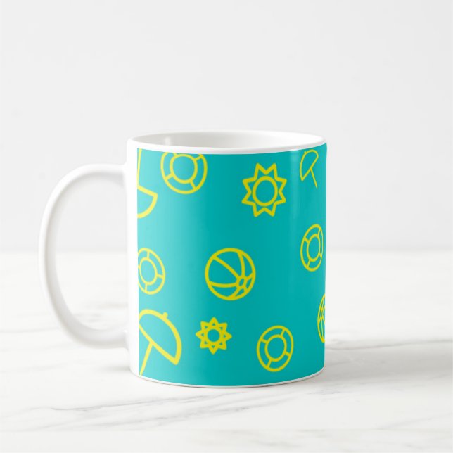 Sommersaison Collage Kaffeetasse (Links)