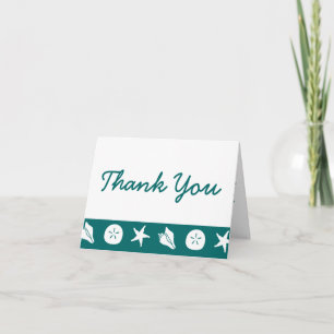 Sommerschalen Aquamarin Dankeschön Card Dankeskarte