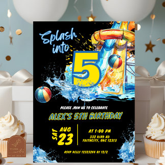 Sommerschlag in 5 Pool Party Einladung