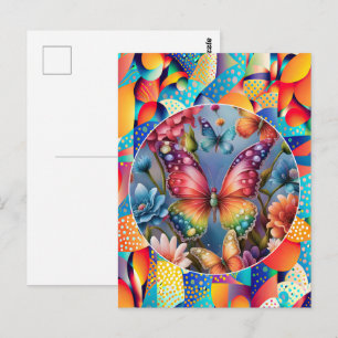 Sommerschmetterlinge Postkarte