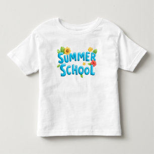 Sommerschule - Sommerschultext mit Blume Kleinkind T-shirt