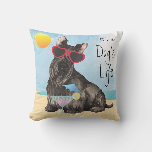 SommerScottish Terrier Kissen (Vorderseite)