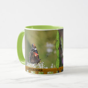 Sommerskript für die Liebe von Blumenschmetterling Tasse