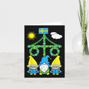Sommersolstice Maypole Midsommar Schweden Karte