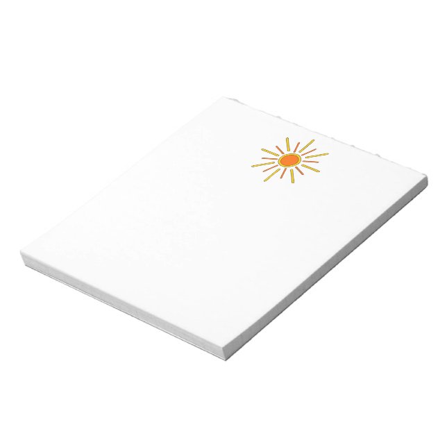 Sommersonne. Gelb und orange. Notizblock (Rotiert)