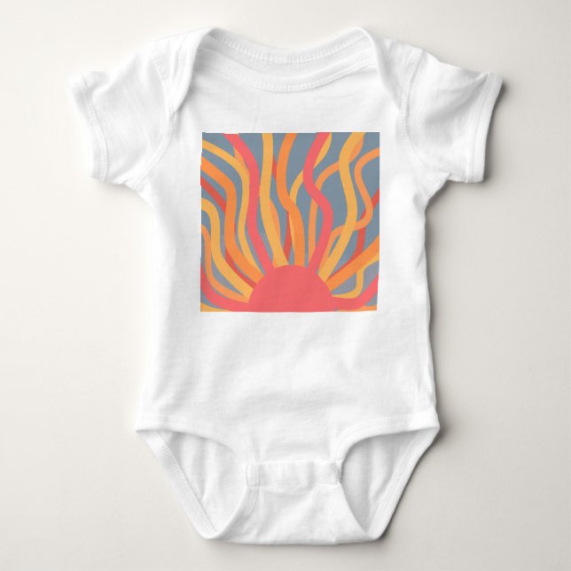 Sommersonnenaufgang Baby Strampler (Vorderseite)