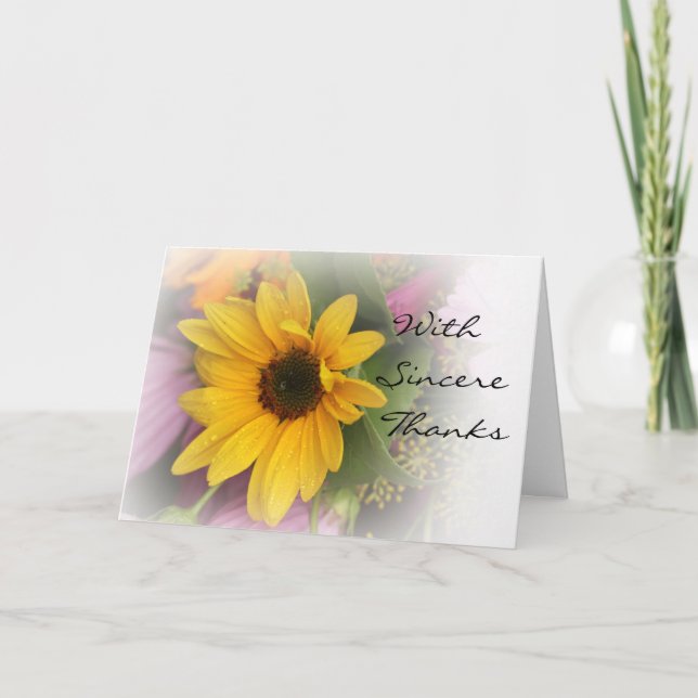 Sommersonnenblume Faltkarte Karte (Vorderseite)