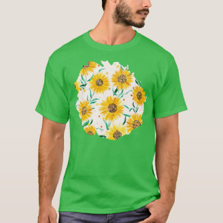 Sommersonnenblumen Weich rosa T-Shirt
