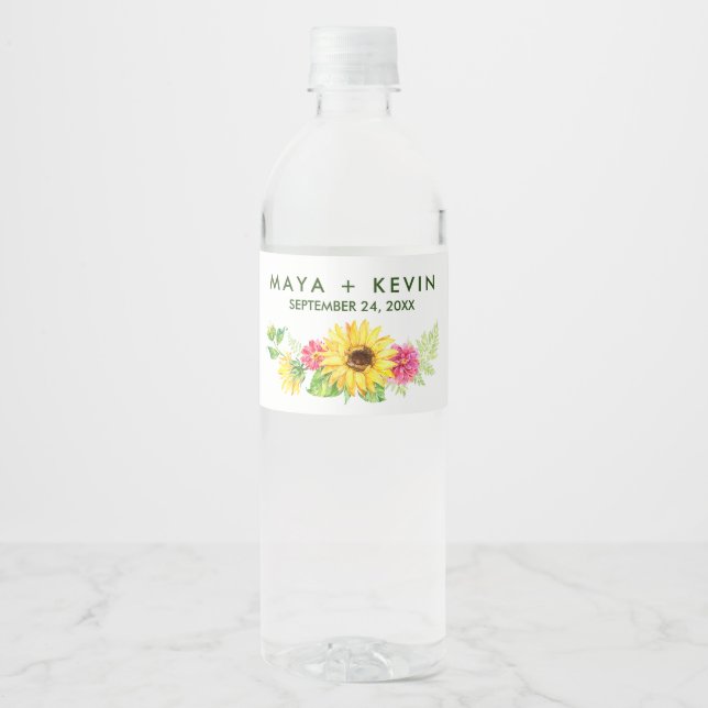 Sommersonnenblumenhochzeit (Vorderseite)