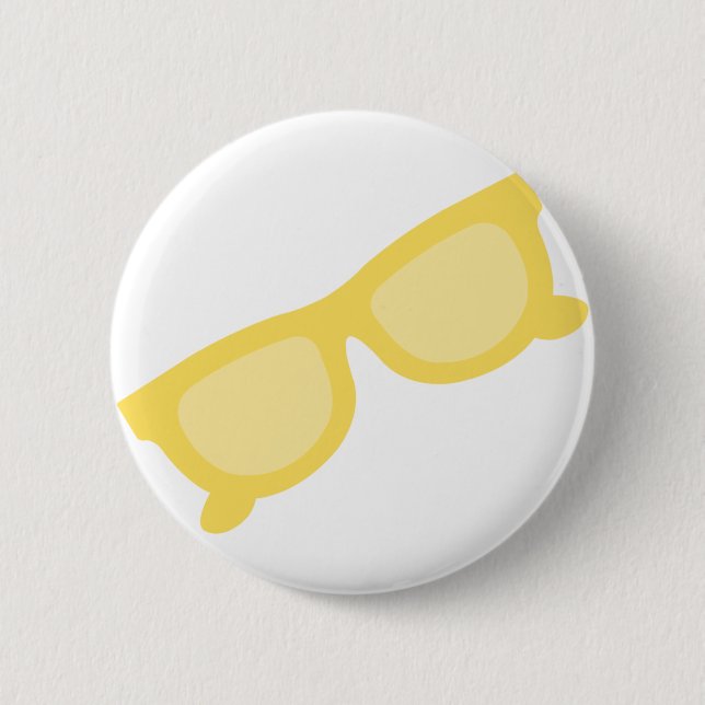 Sommersonnenbrille Gelb Hipster Brille Button (Vorderseite)