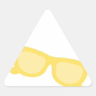 Sommersonnenbrille Gelb Hipster Brille Dreieckiger Aufkleber