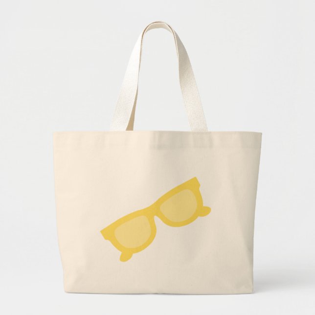 Sommersonnenbrille Gelb Hipster Brille Jumbo Stoffbeutel (Vorne)