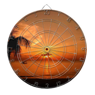 Sommersonnenuntergang Dartscheibe