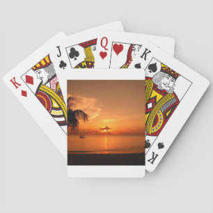 Sommersonnenuntergang Spielkarten