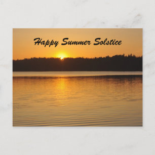 Sommersonnenwende-Gruß zum Sonnenuntergang Postkarte