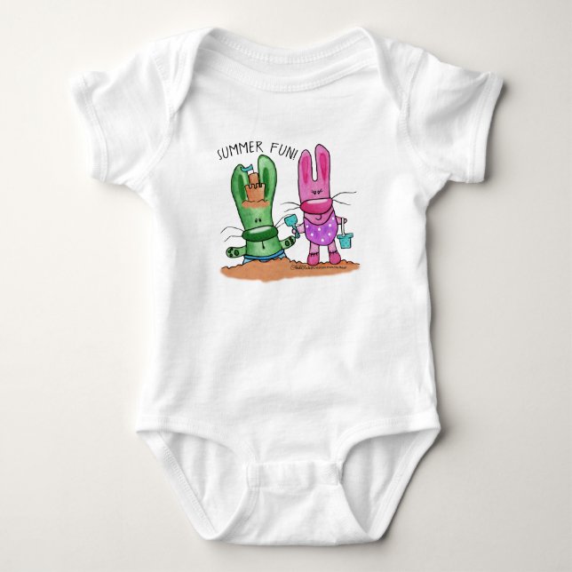 Sommerspass am Strand Baby Strampler (Vorderseite)
