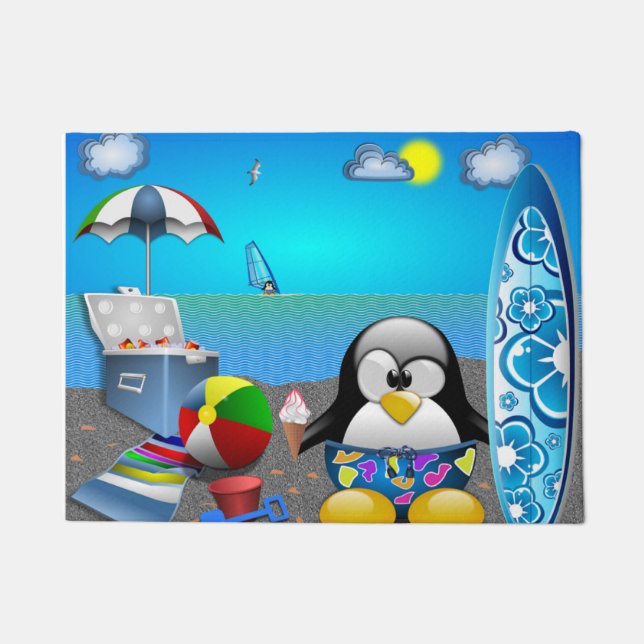 SOMMERSPASS AM STRAND FUßMATTE (Vorderseite)
