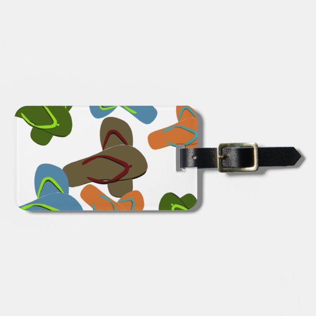 Sommerspass Flip Flops Gepäckanhänger (Vorderseite horizontal)