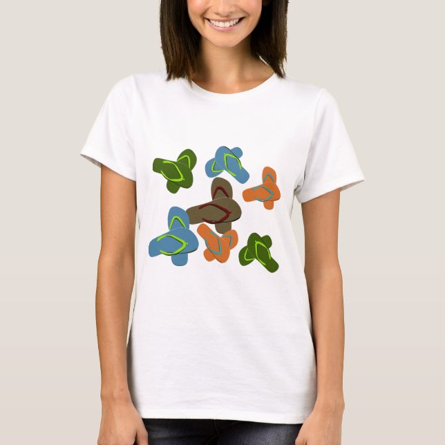 Sommerspass Flip Flops T-Shirt (Vorderseite)