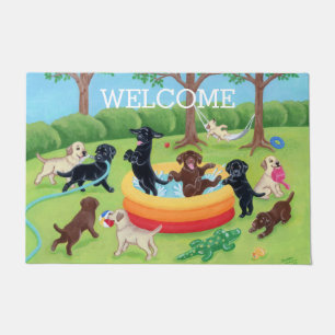 Sommerspass Labradors Painting Doormat Fußmatte
