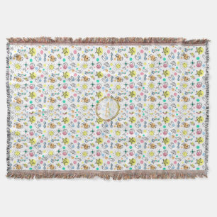 Sommerspass Mongram Beach Holiday Doodles Dekorati Decke