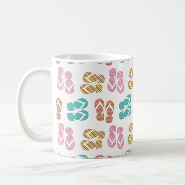 Sommerspass Pastel drehte Flohsandal Slipper Muste Kaffeetasse (Links)