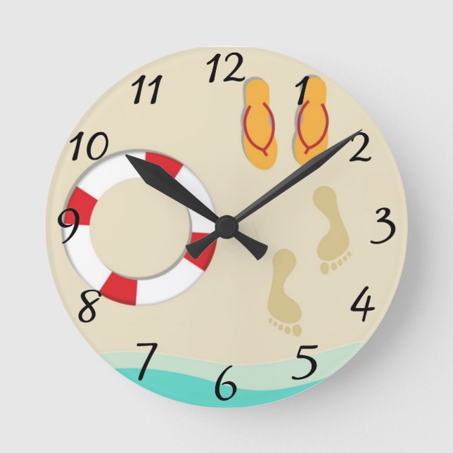 Sommerspass Runde Wanduhr (Vorderseite)