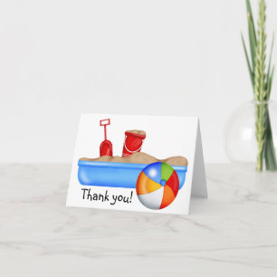 Sommerspass Sandkasten Beach Ball Dankeskarte