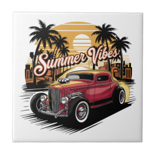 Sommerstimmung Klassiker Auto Fliese