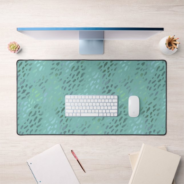 Sommerstrand blau & grün aus Glas Schreibtischunterlage (Büro 1)