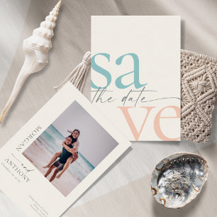 Sommerstrand einfaches Foto – Datum vormerken Save The Date