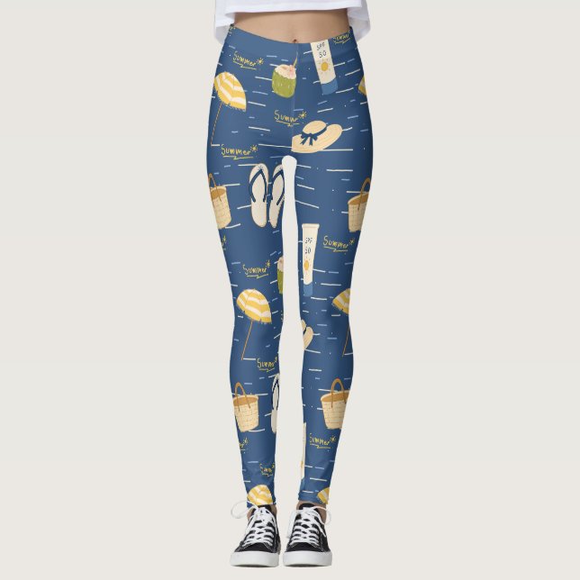 Sommerstrand Essentials Muster (3) Leggings (Vorderseite)