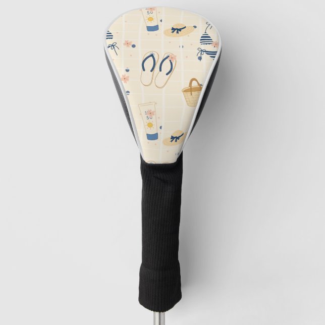 Sommerstrand Essentials Muster (8) Golf Headcover (Vorderseite)
