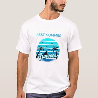 Sommerstrand-Illustration – Design T-Shirt