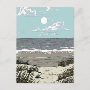 Sommerstrand Lage Postkarte