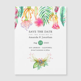 Sommerstrand mit tropischer Vegetation Save the Da Magnetkarte