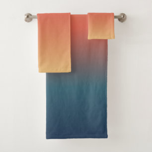 Sommerstrand Sonnenaufgang Farbe Badhandtuch Set