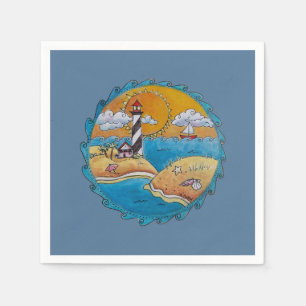 Sommerstrand Spaß an der sonnigen Küste Serviette