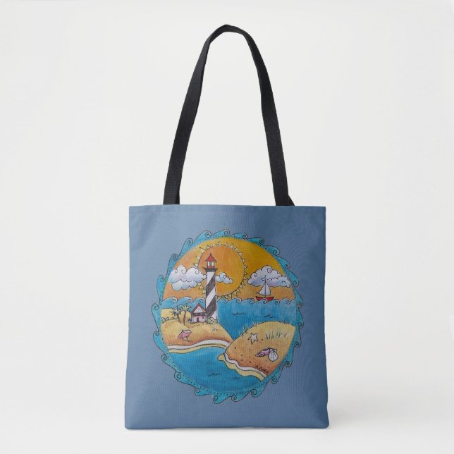 Sommerstrand Spaß an der sonnigen Küste Tasche (Vorderseite)