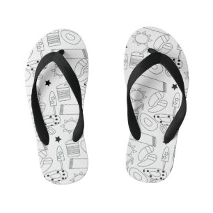 Sommerstrand-Themenumrandungsmuster Kinderbadesandalen