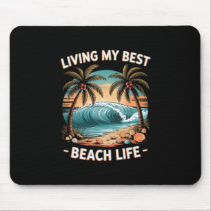 Sommerstrand-Tropen-Urlaubsstimmung Und Sonniger P Mousepad
