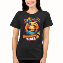 Sommerstrand Vibes T-Shirt – Retro Tropisches Flai