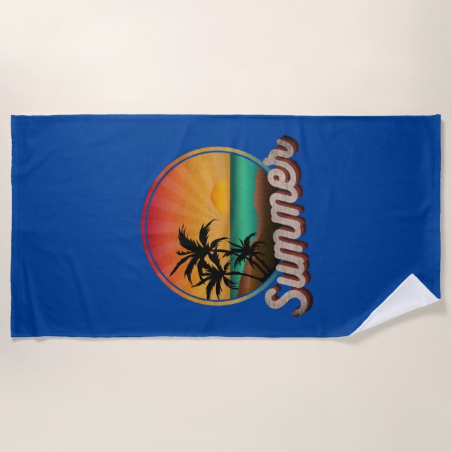 SOMMERSTRAND VINTAG STRANDTUCH (Vorderseite)
