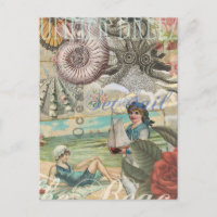 Sommerstrand Vintager Oktopus antikes Segeln