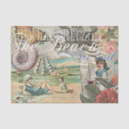 Sommerstrand Vintager Oktopus antikes Segeln Seidenpapier