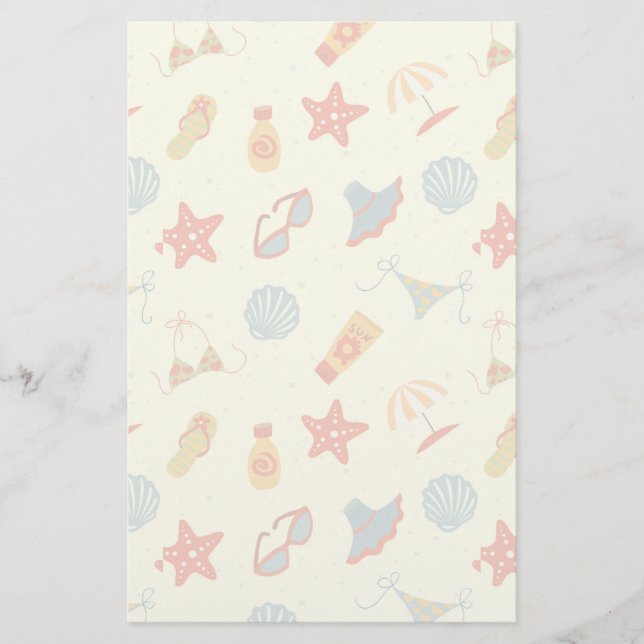 Sommerstrandmuster Briefpapier (Vorderseite)