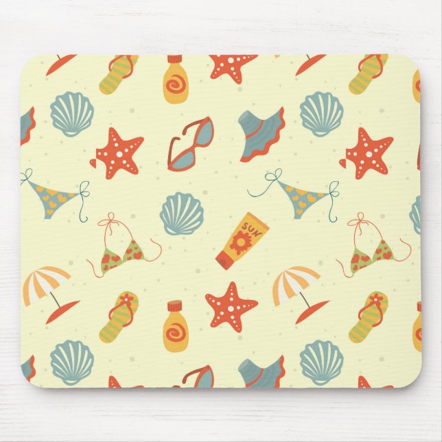 Sommerstrandmuster Mousepad (Vorne)