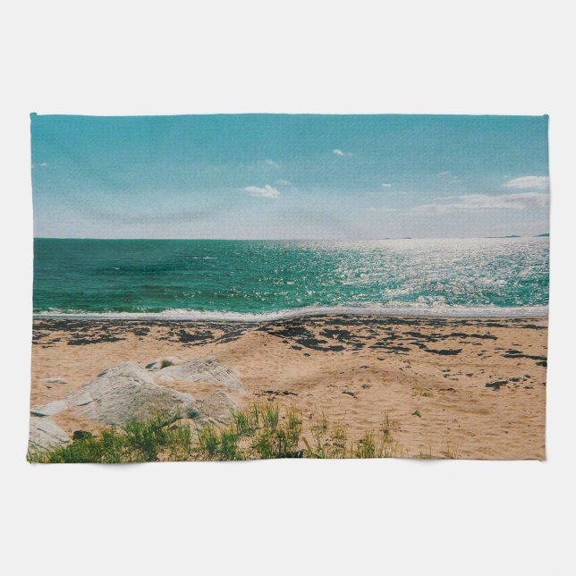 Sommerstrandtag im schwedischen Archipel  Geschirrtuch (Horizontal)