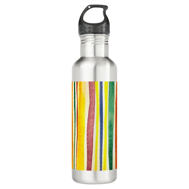 Sommerstreifen Edelstahlflasche (Vorderseite)