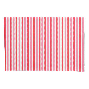 Sommerstreifen in Rosa Kissenbezug